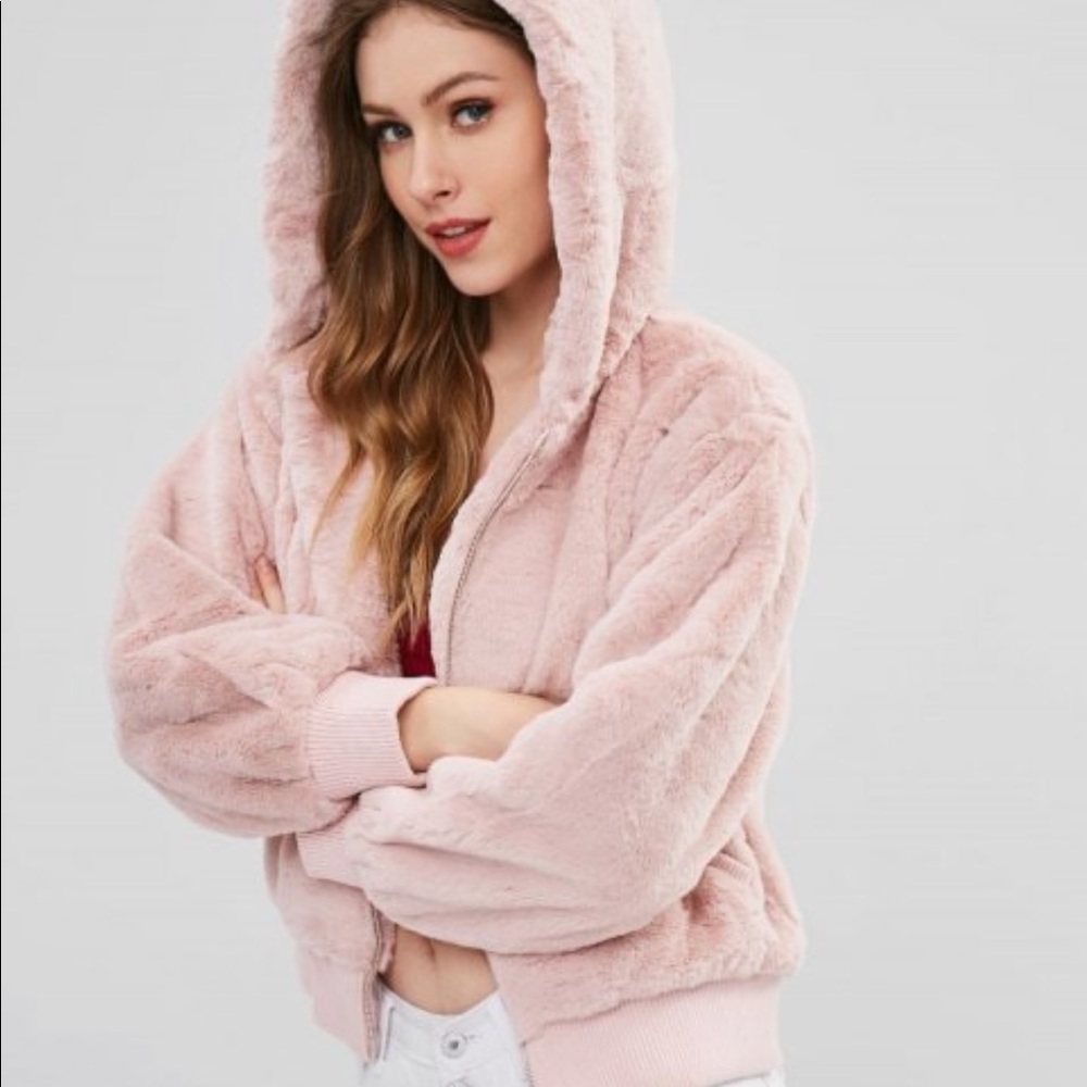 Faux Fur Winter Hooded Jacket